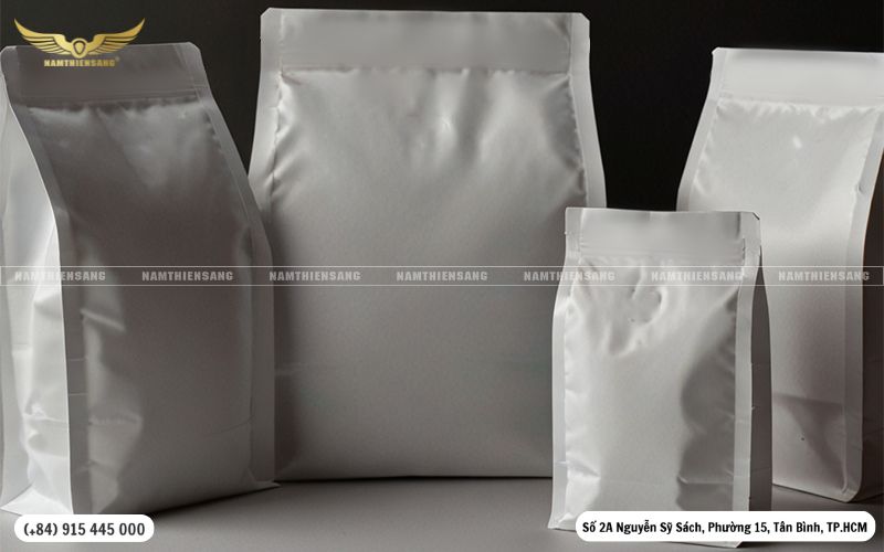kích thước phổ biến của túi pa ghép pe